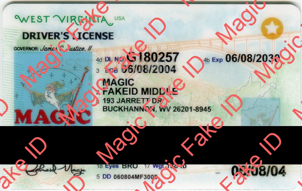 West Virginia Driver License - Magic Fake IDs | Scannable Fake IDS
